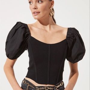 ASTR The Label Puff Short Sleeve top